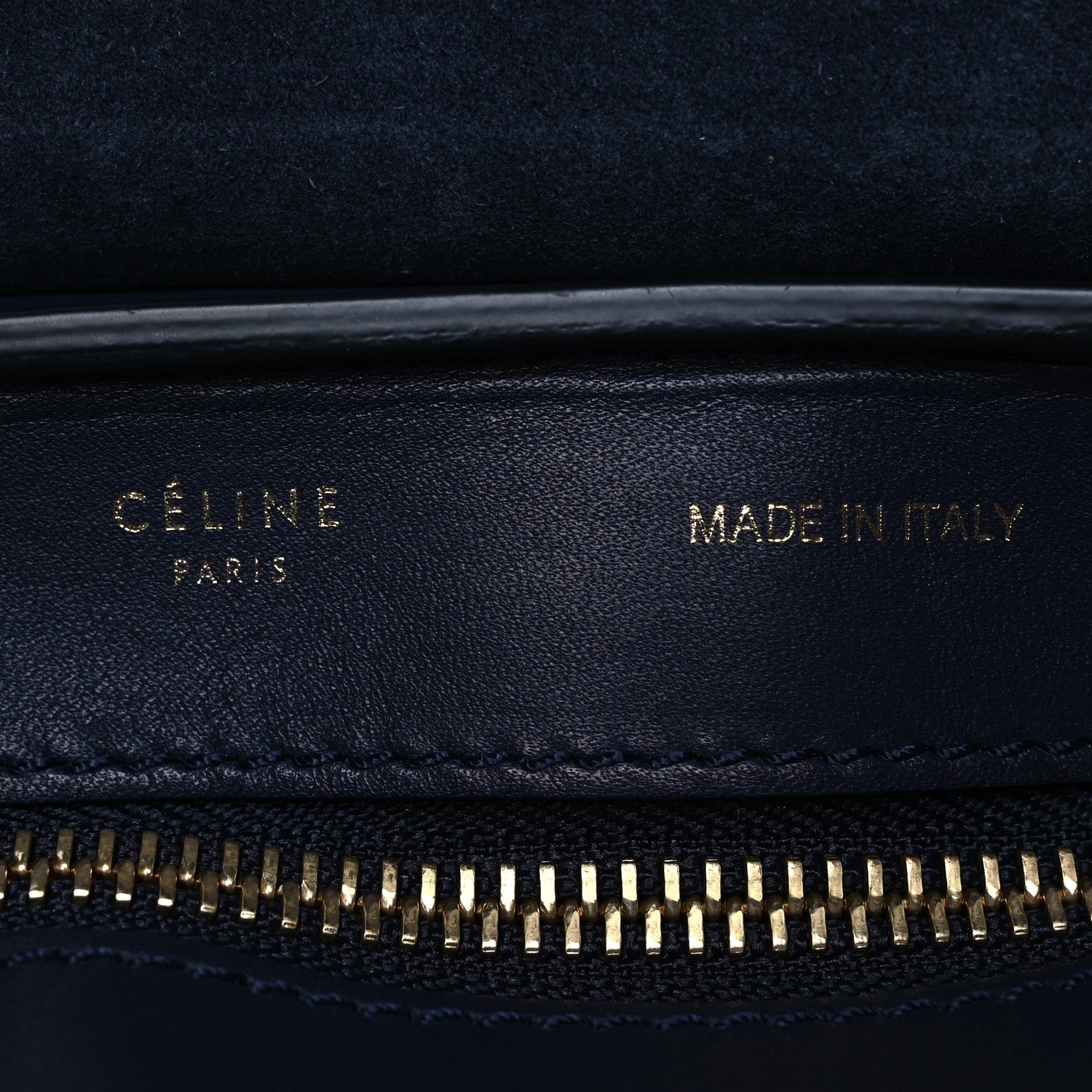 Celine Smooth Calfskin Suede Medium Tri-Color Trapeze Midnight 5 of 11