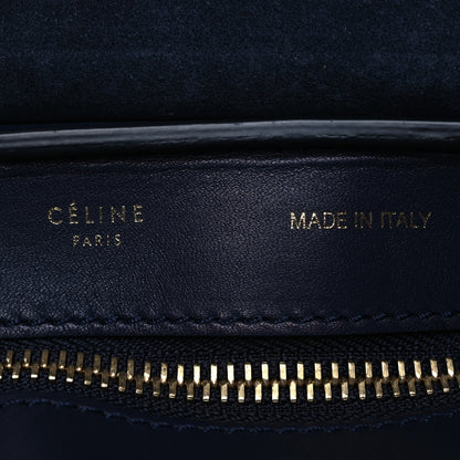 Celine Smooth Calfskin Suede Medium Tri-Color Trapeze Midnight 5 of 11