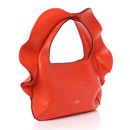 Valentino Garavani Nappa Atelier 04 Rouches Edition Small Ruffle Hobo Goldfish 3 of 9