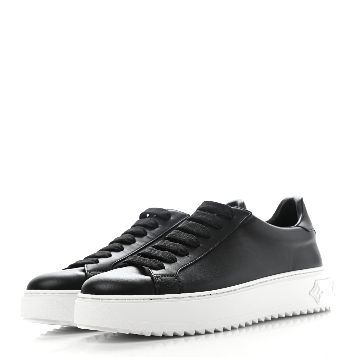 Louis Vuitton Calfskin Time Out Sneakers 39.5 Black 3 of 9