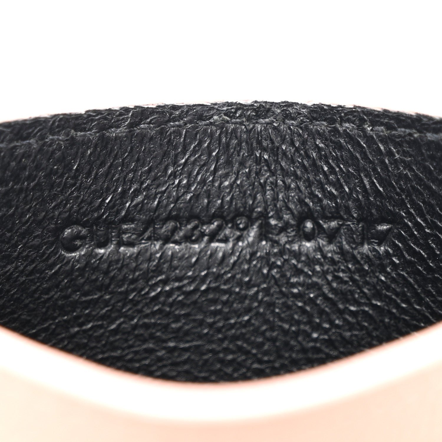 Saint Laurent Grain De Poudre Matelasse Chevron Monogram Credit Card Case Pale Pink 7 of 7