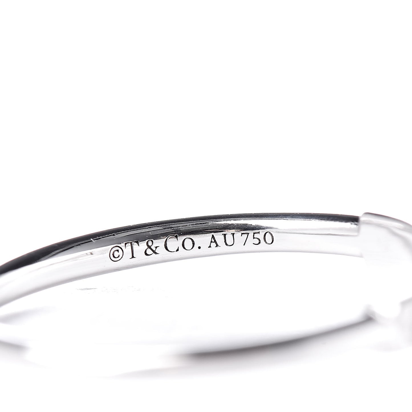 18K White Gold Diamond T Wire Ring 51 5.75