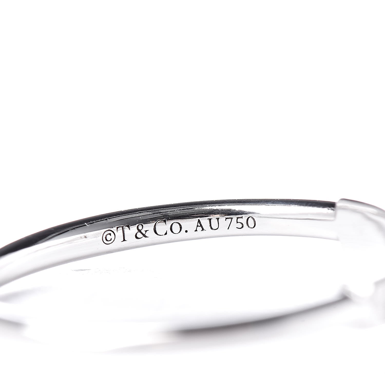 Tiffany 18K White Gold Diamond T Wire Ring 51 5.75 5 of 6