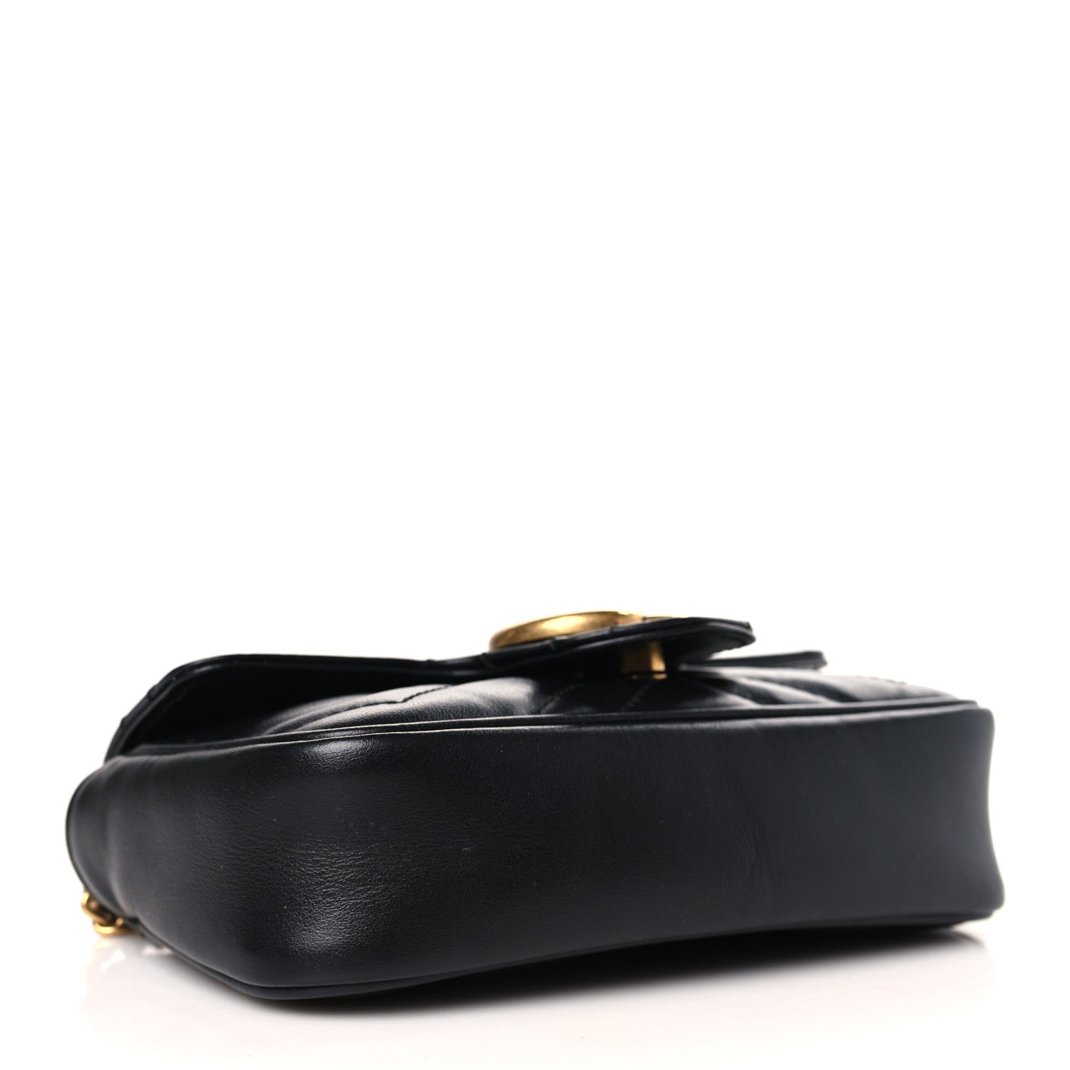 Gucci Calfskin Matelasse Super Mini GG Marmont Shoulder Bag Black 4 of 10
