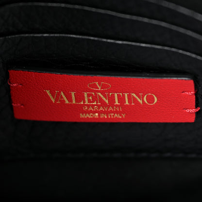 Valentino Garavani Pebbled Calfskin Rockstud Bucket Bag Black 6 of 10