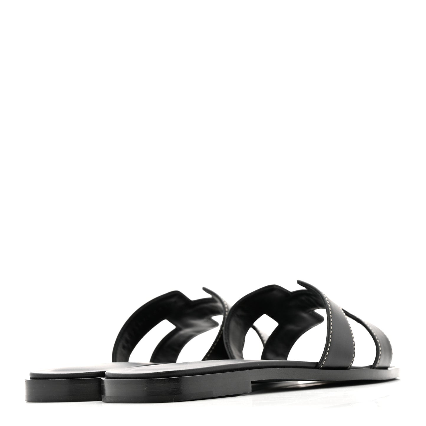 Box Calfskin Oran Sandals 37 Black