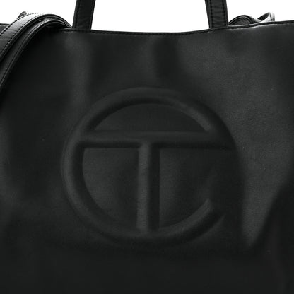 Telfar Vegan Leather Medium Shopping Bag Black 9 of 12