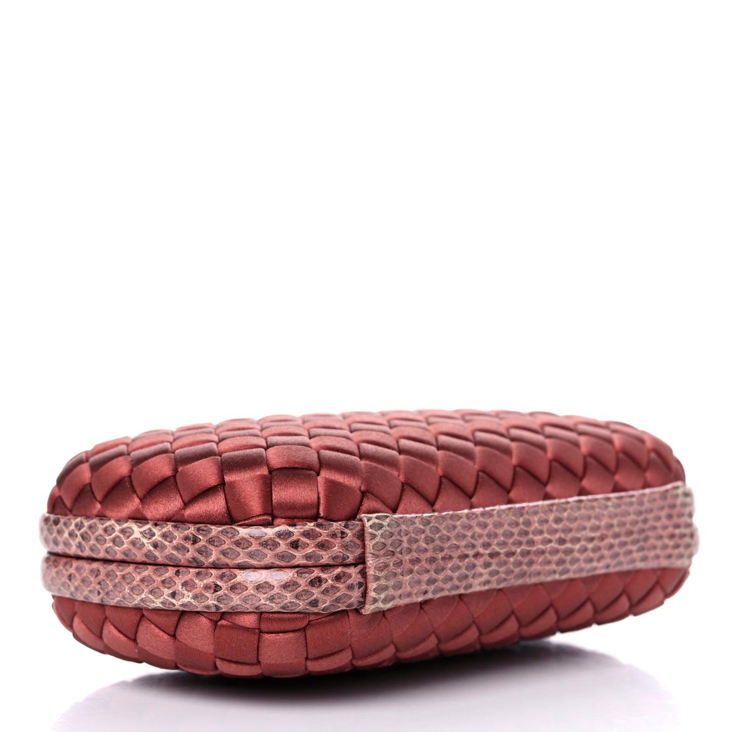 Satin Intreccio Impero Ayers Knot Clutch Red