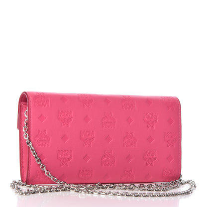 MCM Calfskin Ottomar Large Patricia Wallet On Chain Pink 3 of 8