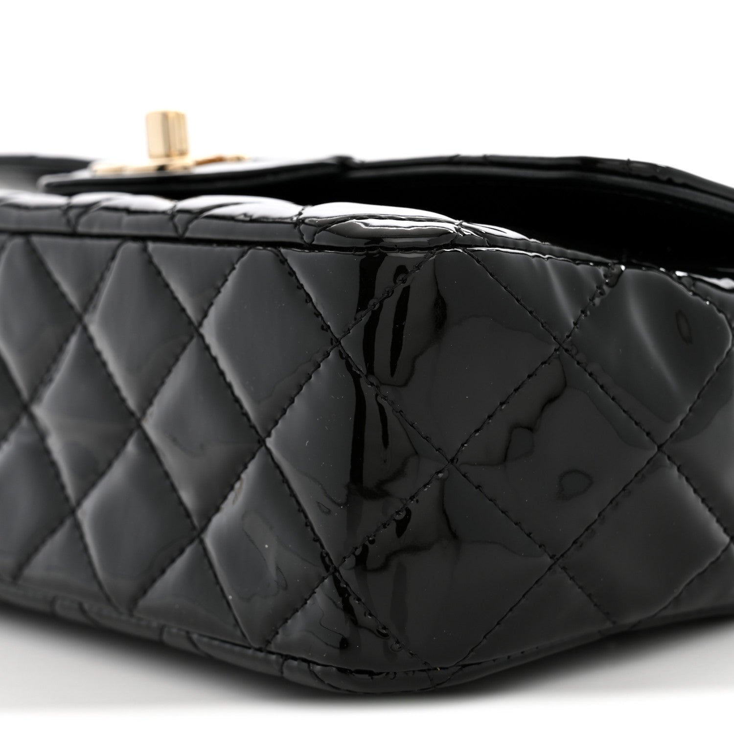 Chanel Patent Calfskin Quilted Mini Rectangular Flap Black 10 of 10