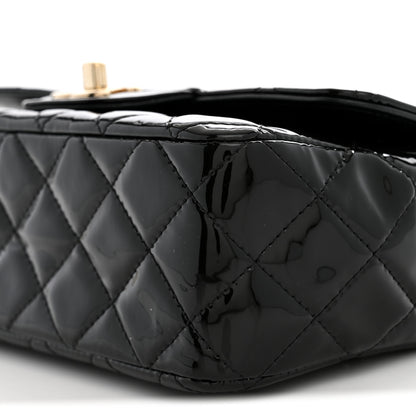 Chanel Patent Calfskin Quilted Mini Rectangular Flap Black 10 of 10