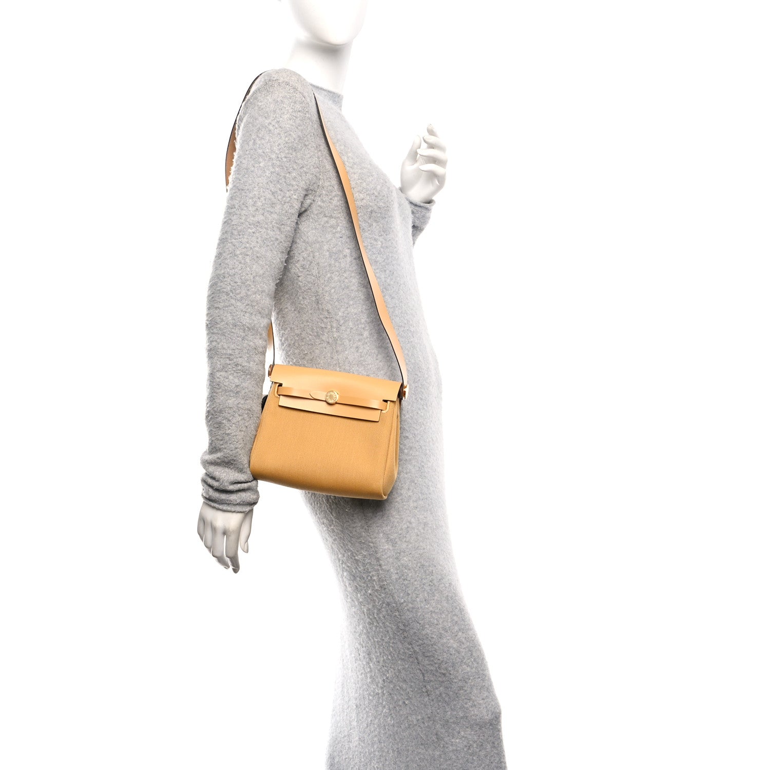 Hermes Military Toile Vache Hunter Herbag Zip Retourne 20 Paille 2 of 11