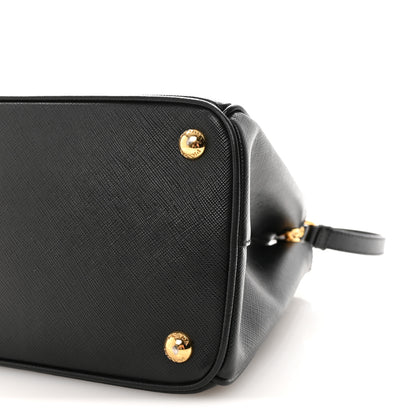 Prada Saffiano Small Galleria Double Zip Tote Black 9 of 9
