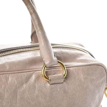 Prada Vitello Shine Top Handle Bowler Pomice 13 of 17