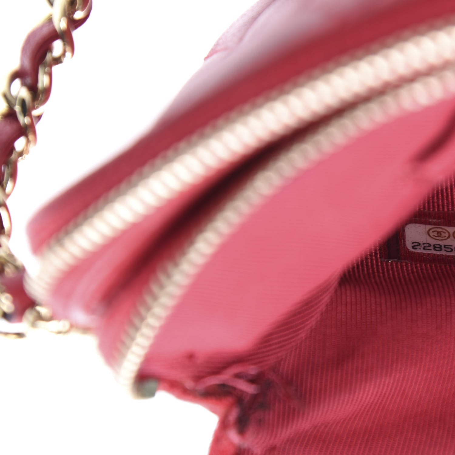 Chanel Lambskin Quilted Small Clutch With Chain Dark Pink 10 of 12