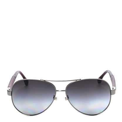Chanel Lambskin Quilted CC Aviator Sunglasses 4195-Q Burgundy 4 of 7