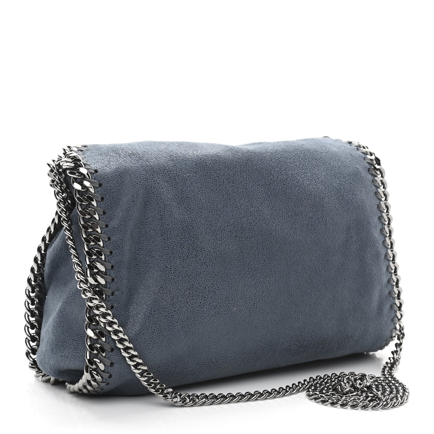 Shaggy Deer Mini Falabella Fold Over Tote Light Blue
