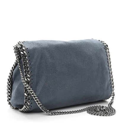 Stella McCartney Shaggy Deer Mini Falabella Fold Over Tote Light Blue 3 of 12
