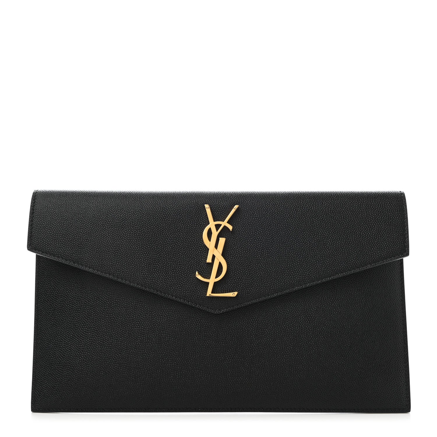 Saint Laurent Grain De Poudre Uptown Pouch Black 1 of 7
