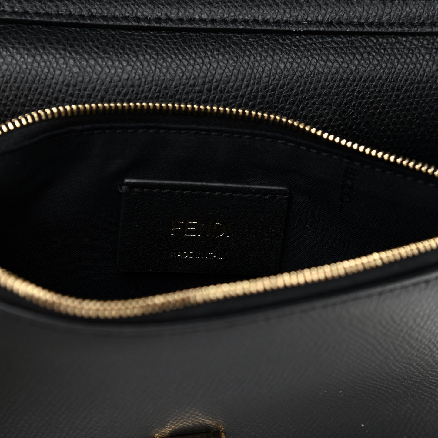 Vitello Cruise F is Fendi Bi-Color FF 1974 Embossed Medium Envelope Wallet On Chain Black Maya