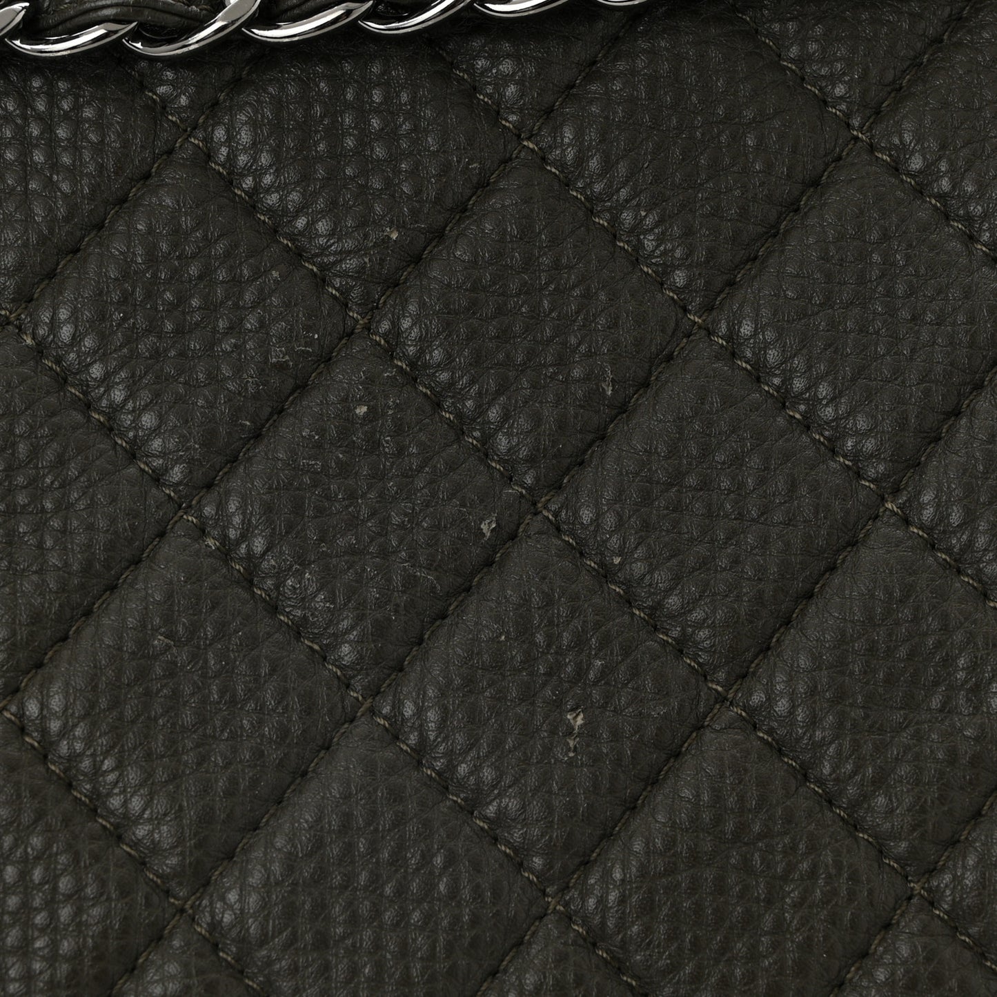 Calfskin Quilted XXL Travel Flap Bag Khaki