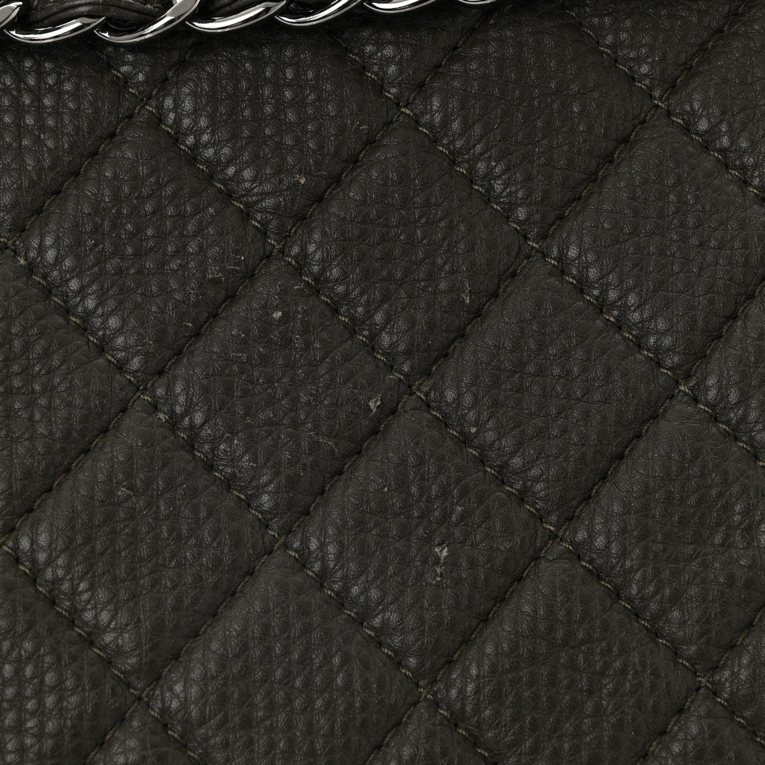 Chanel Calfskin Quilted XXL Travel Flap Bag Khaki 12 of 12