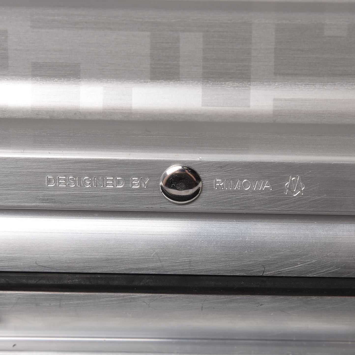 X RIMOWA Aluminum FF Print Roll Away Carry On Luggage Silver