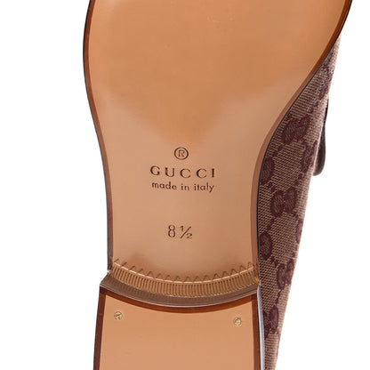 Gucci GG Monogram Granada Kid Mens Horsebit Loafers 8.5 Sahara Rubino Bright Bordeaux 6 of 9