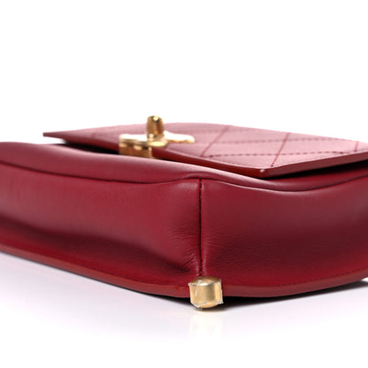 Chanel Calfskin Stitched Flap Red 9 of 14