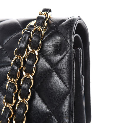 Chanel Lambskin Quilted Medium Double Flap Black 14 of 19