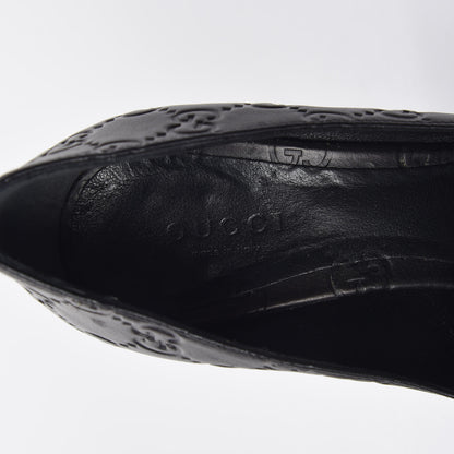 Gucci Guccissima GG Peep Toe Heels 36 Black 7 of 11