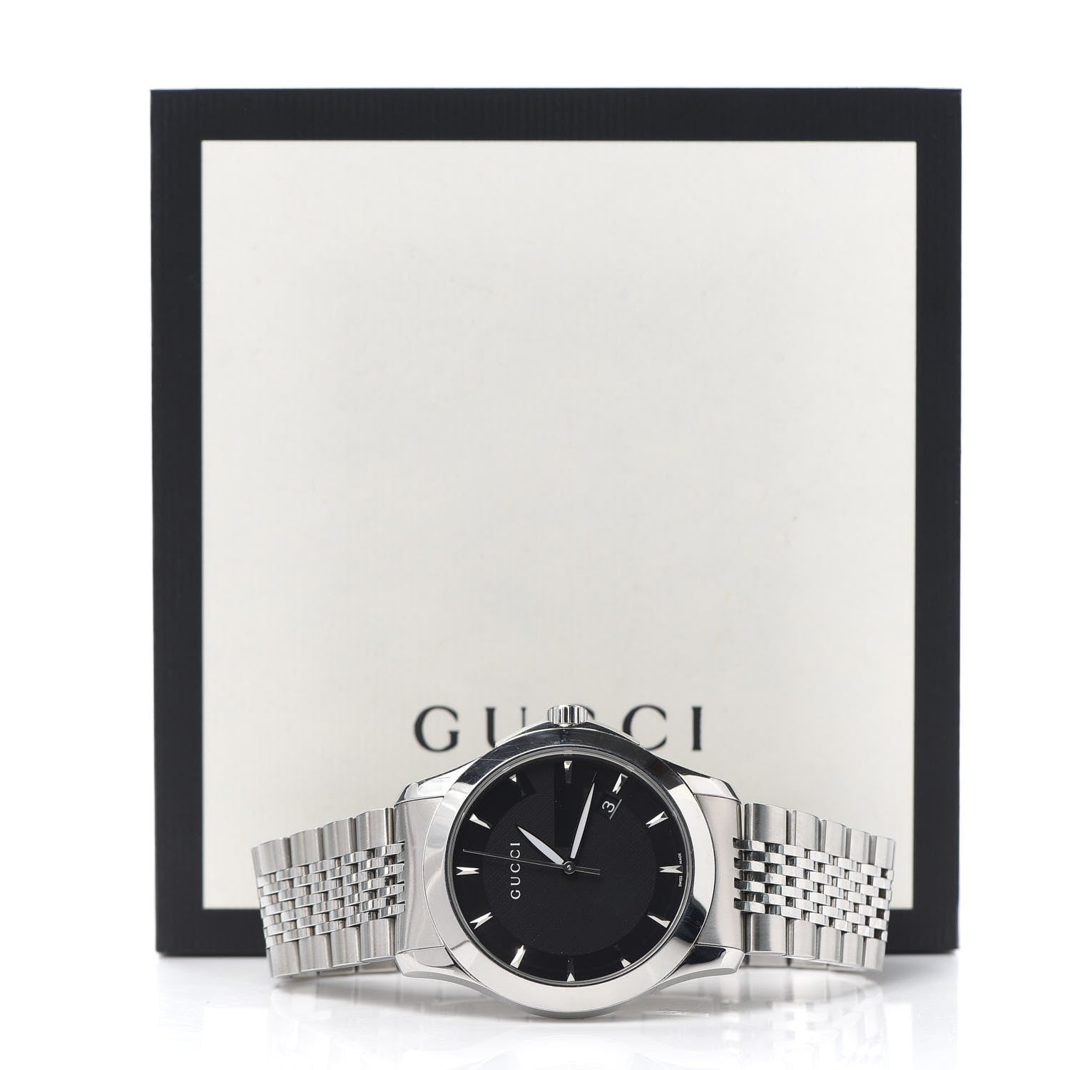Gucci Stainless Steel 38mm G-Timeless Quartz Watch Black 5 of 5