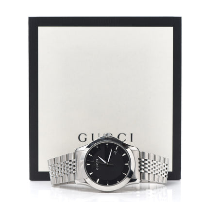 Gucci Stainless Steel 38mm G-Timeless Quartz Watch Black 5 of 5