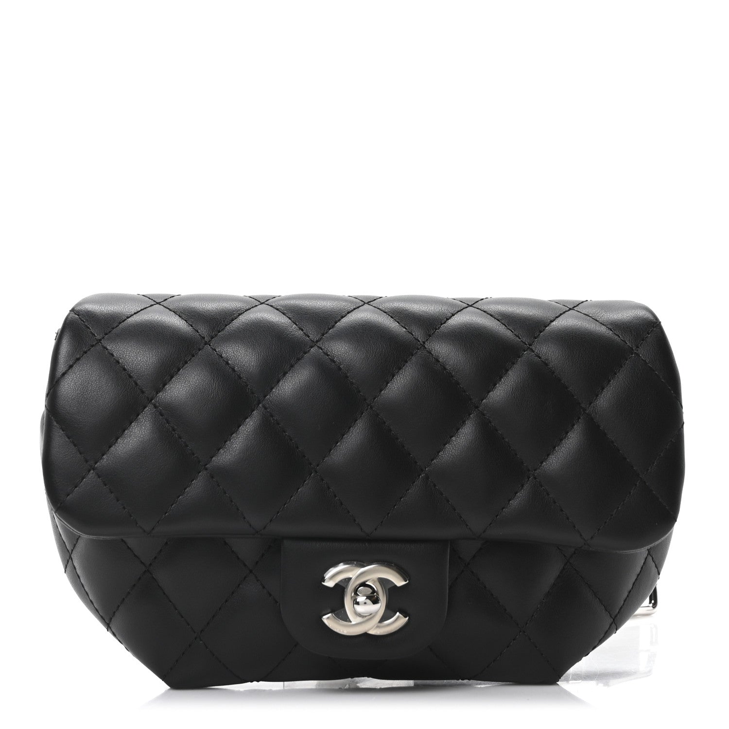 Chanel Calfskin Quilted CC Uniform Flap Belt Bag Black 1 of 10