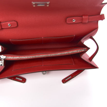 Hermes Epsom Kelly Wallet To Go Rouge Casaque 4 of 8
