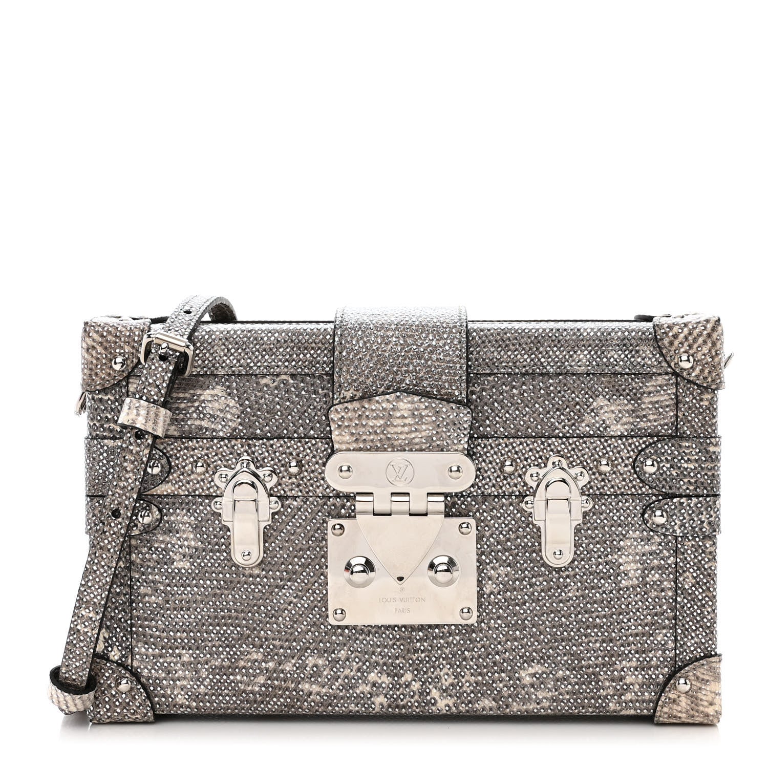 Louis Vuitton Lizard Petite Malle Silver 1 of 9