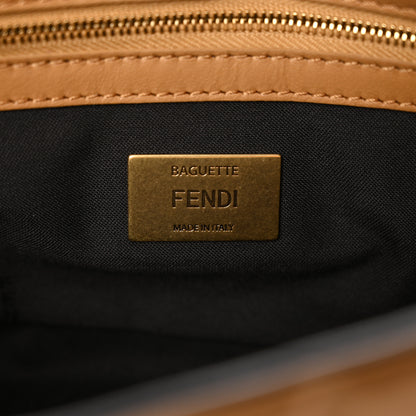 Fendi Nappa FF 1974 Embossed Baguette Miele Scuro 6 of 8