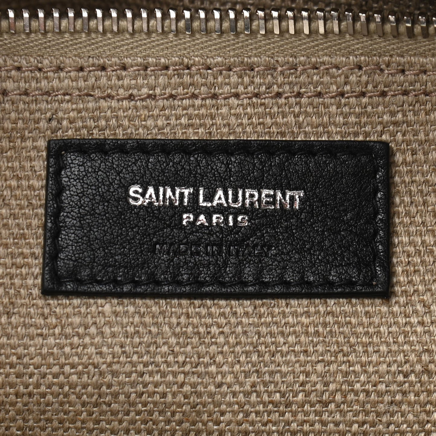 Linen Calfskin Rive Gauche Tote Optic White