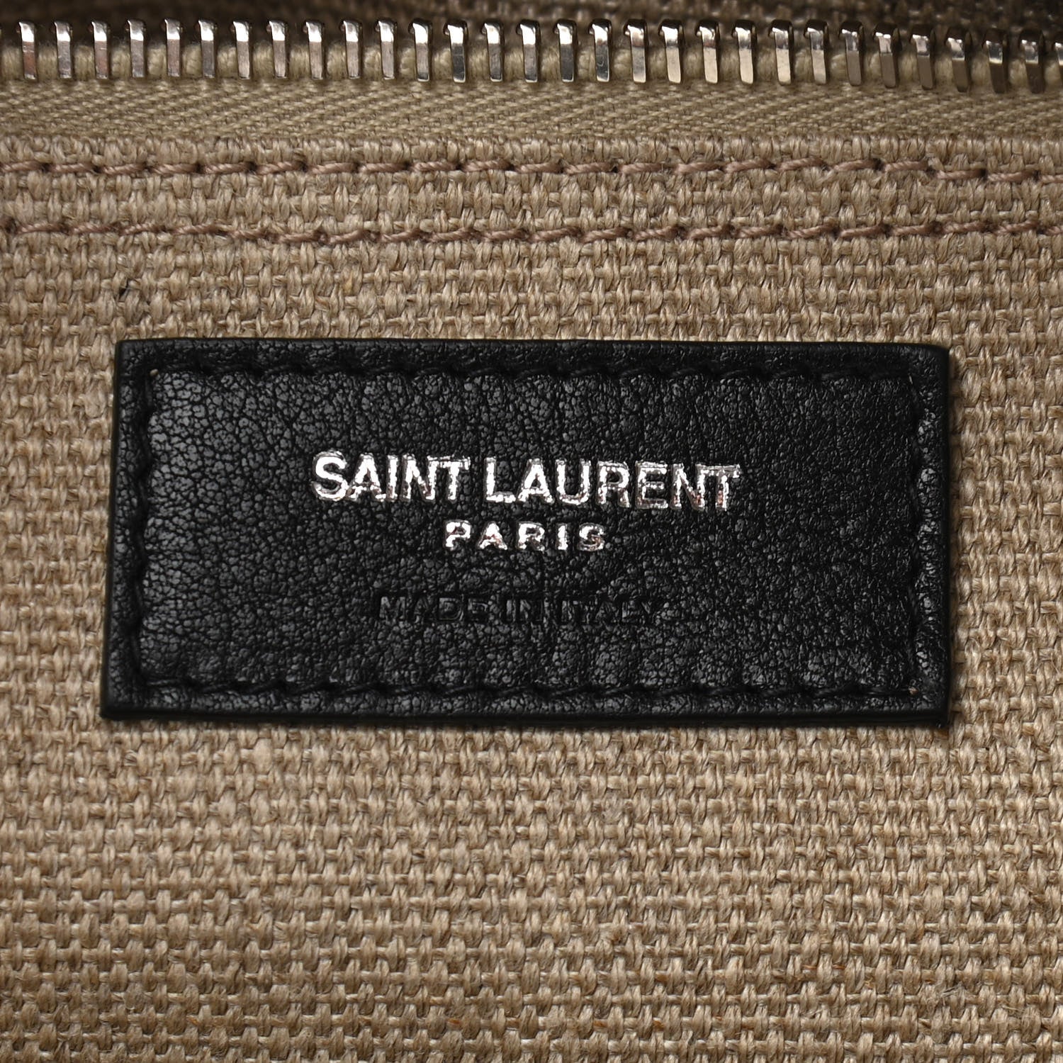 Saint Laurent Linen Calfskin Rive Gauche Tote Optic White 6 of 12