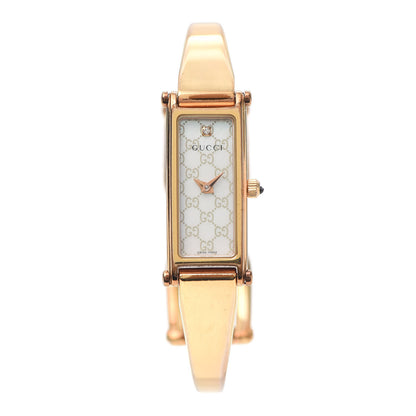 Gucci Stainless Steel Diamond Mother of Pearl 12mm 1500L Horsebit Quartz Watch 1 of 5
