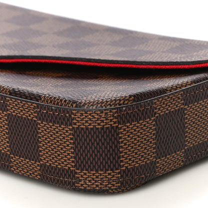 Louis Vuitton Damier Ebene Pochette Felicie Chain Wallet 11 of 13