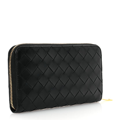Bottega Veneta Nappa Intrecciato Zip Around Wallet Black 3 of 10