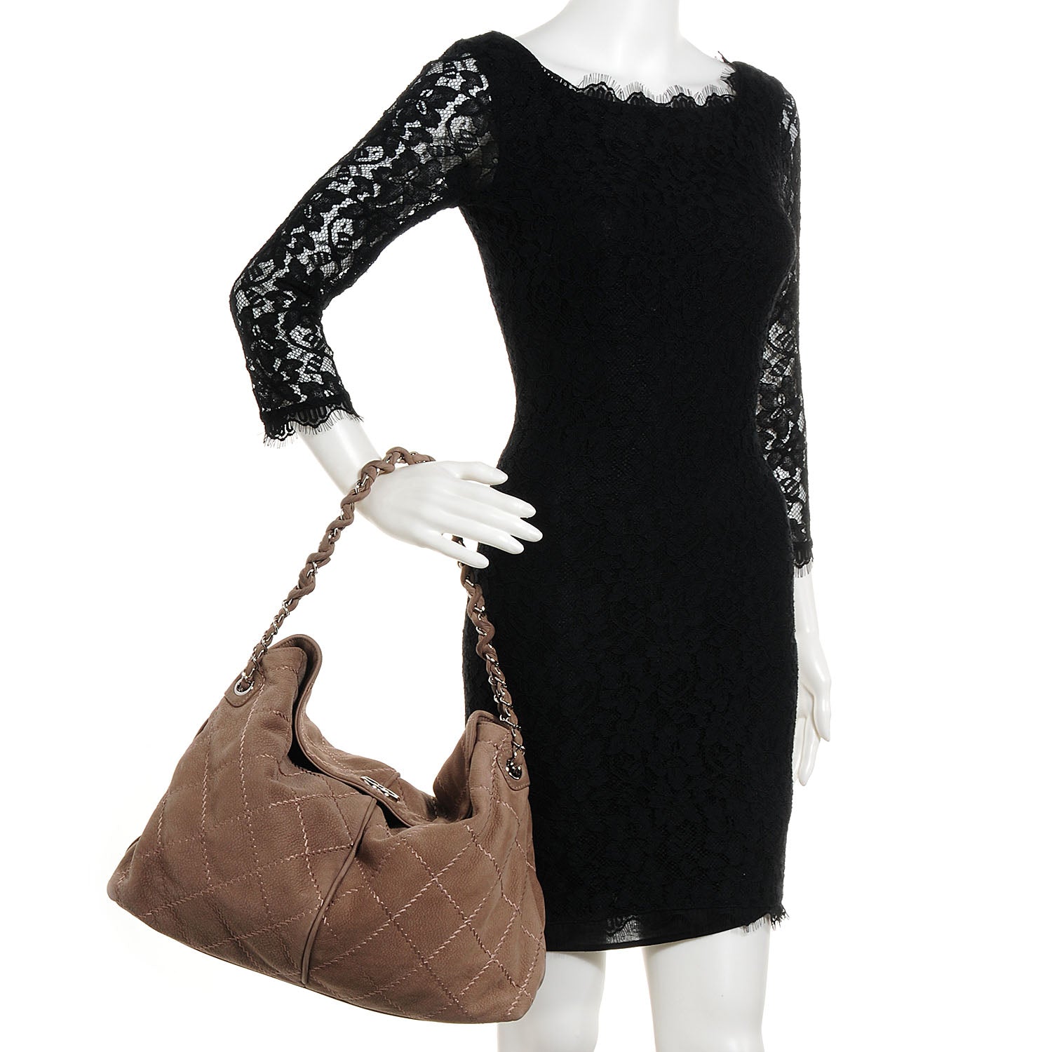 Chanel Suede Ultimate Stitch Hobo Light Grey 2 of 8