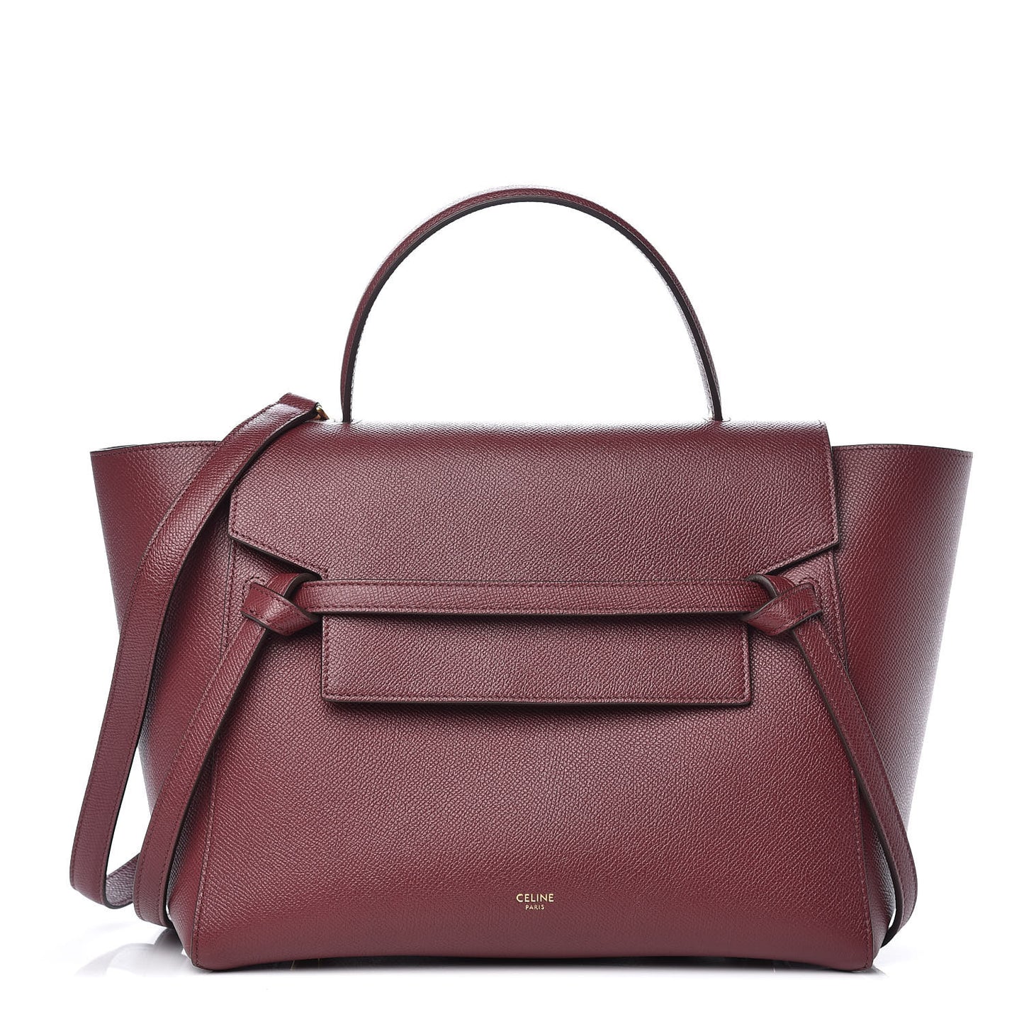 Grained Calfskin Mini Belt Bag Light Burgundy