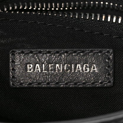 Balenciaga Agneau Classic Silver Hardware Mini City Logo Strap Gris Fossile White 6 of 9