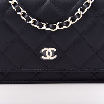 Chanel Lambskin Quilted Mini Wallet On Chain WOC Black 11 of 12