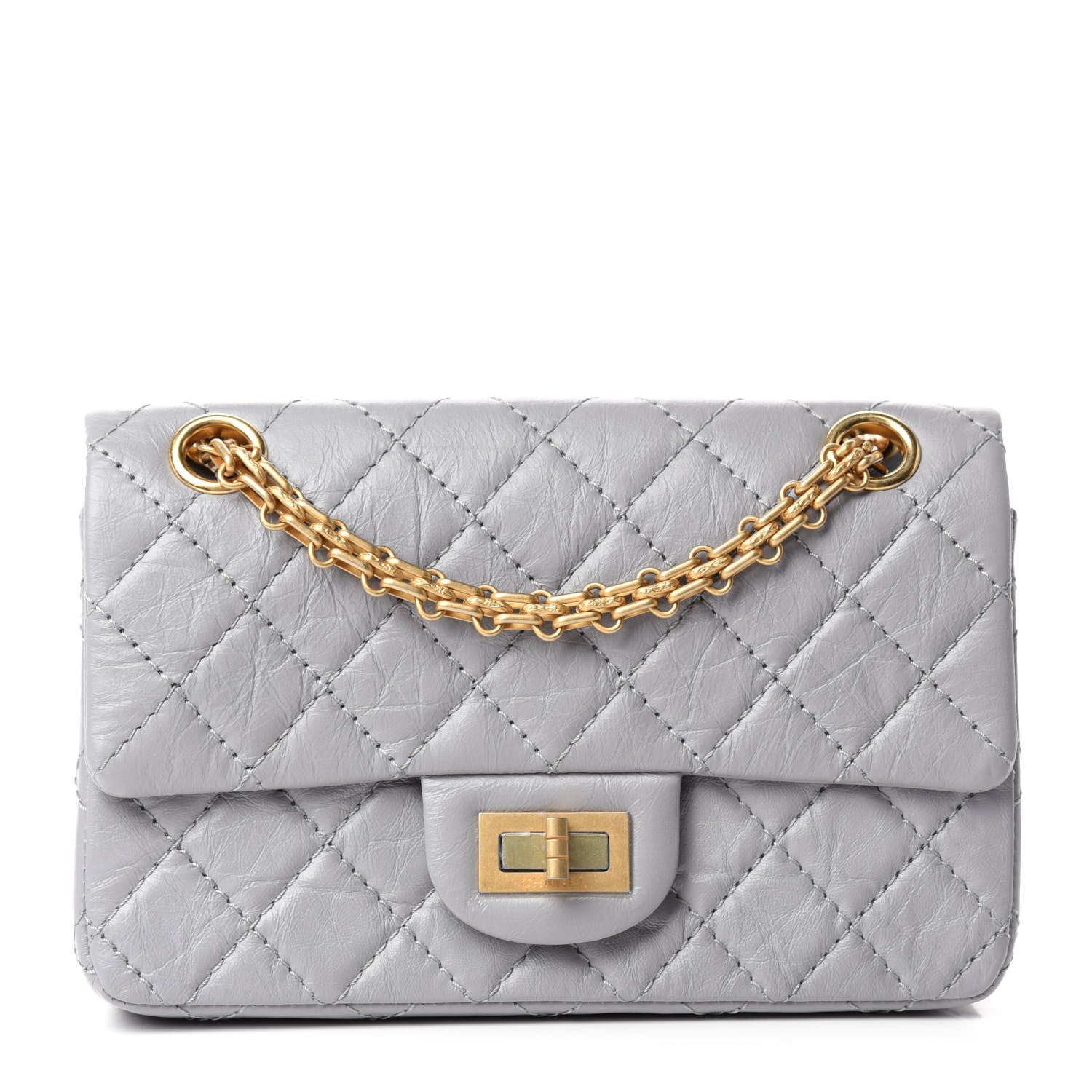 Chanel Aged Calfskin Quilted 2.55 Reissue Mini Flap Grey 1 of 11