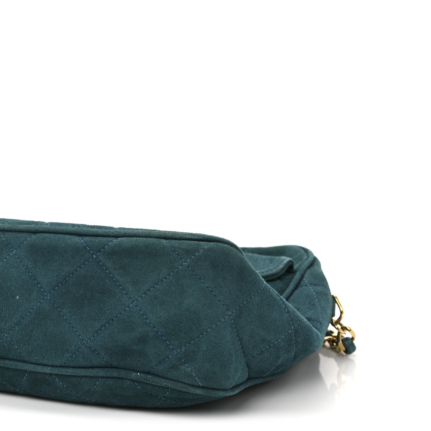 Chanel Suede Quilted CC Tassel Camera Bag Blue 10 of 10