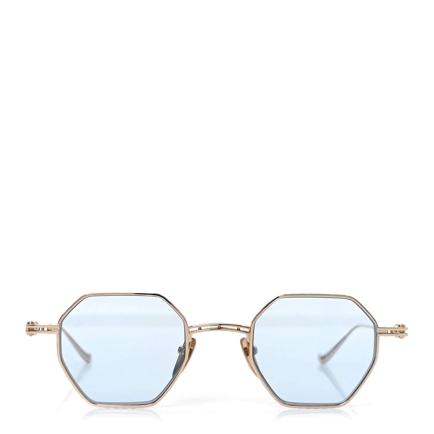 Metal Evaculation Sunglasses Gold Blue