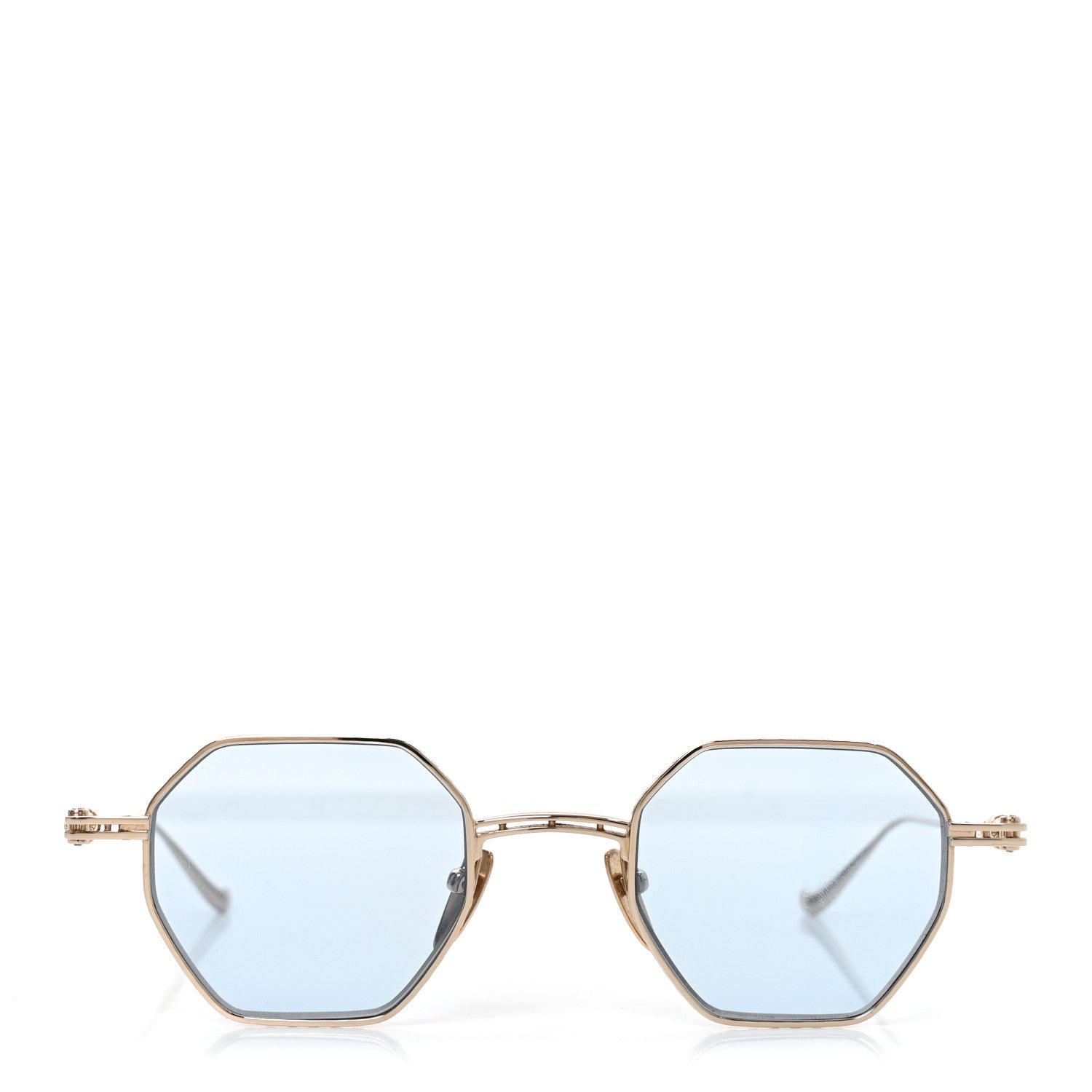 Chrome Hearts Metal Evaculation Sunglasses Gold Blue 2 of 7